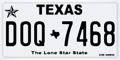 TX license plate DOQ7468