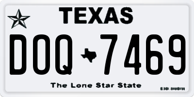 TX license plate DOQ7469