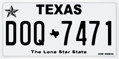 TX license plate DOQ7471