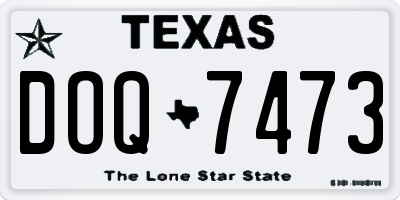 TX license plate DOQ7473