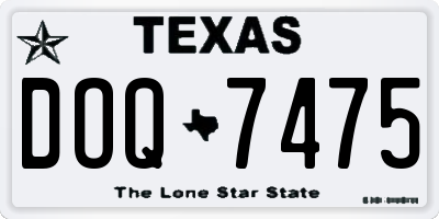 TX license plate DOQ7475