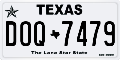TX license plate DOQ7479