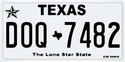 TX license plate DOQ7482