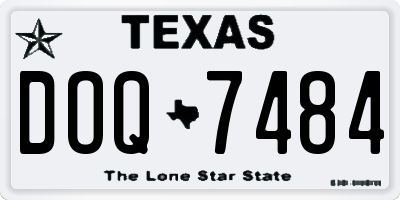 TX license plate DOQ7484
