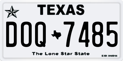 TX license plate DOQ7485