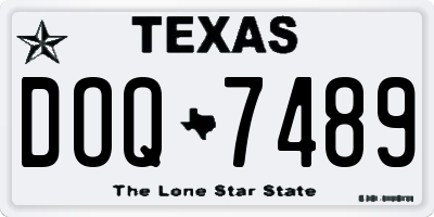 TX license plate DOQ7489