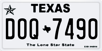 TX license plate DOQ7490