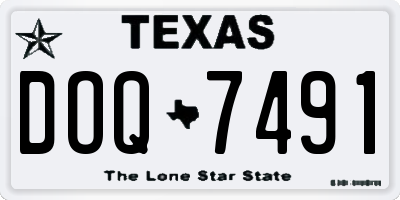 TX license plate DOQ7491