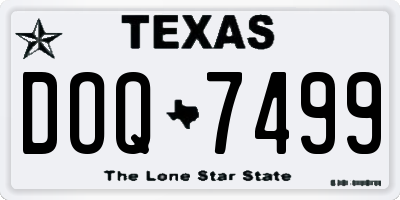 TX license plate DOQ7499