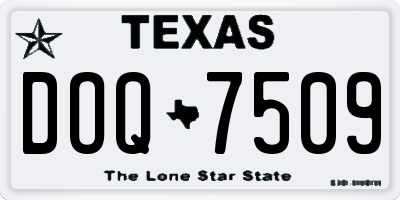 TX license plate DOQ7509