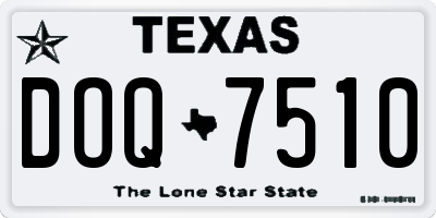 TX license plate DOQ7510