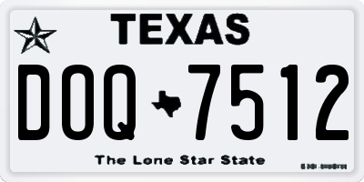 TX license plate DOQ7512