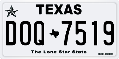 TX license plate DOQ7519