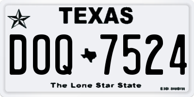 TX license plate DOQ7524
