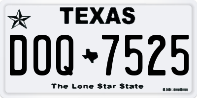 TX license plate DOQ7525