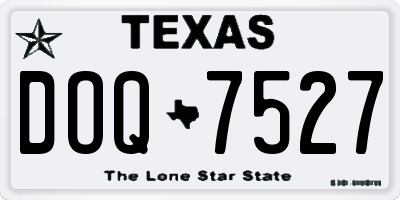 TX license plate DOQ7527