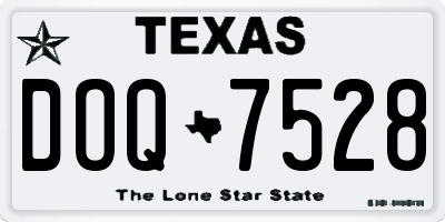 TX license plate DOQ7528