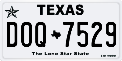 TX license plate DOQ7529