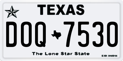 TX license plate DOQ7530