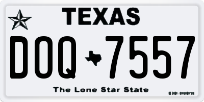 TX license plate DOQ7557