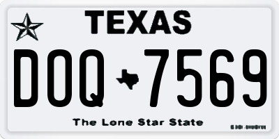 TX license plate DOQ7569