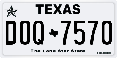 TX license plate DOQ7570