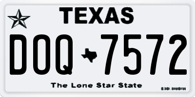 TX license plate DOQ7572