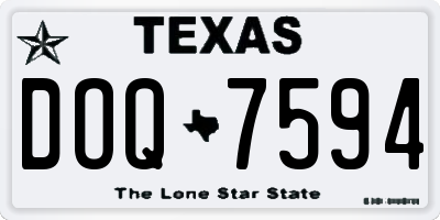 TX license plate DOQ7594