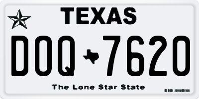 TX license plate DOQ7620