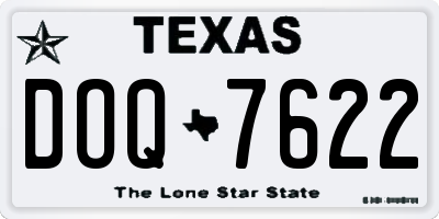 TX license plate DOQ7622