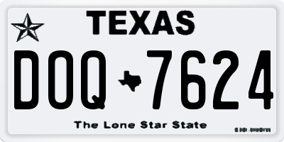 TX license plate DOQ7624