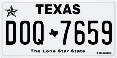 TX license plate DOQ7659