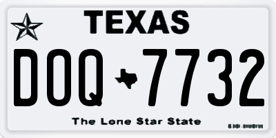 TX license plate DOQ7732