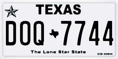 TX license plate DOQ7744