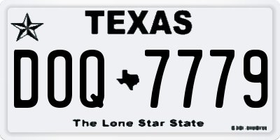 TX license plate DOQ7779