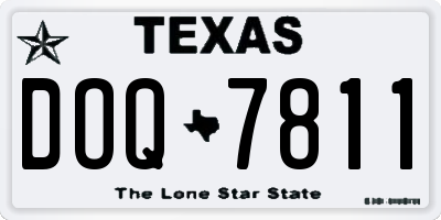 TX license plate DOQ7811