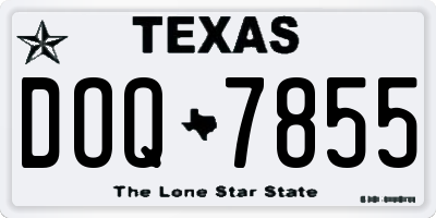 TX license plate DOQ7855