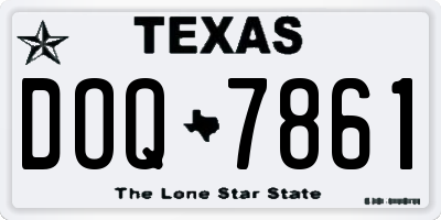 TX license plate DOQ7861