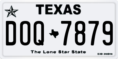 TX license plate DOQ7879