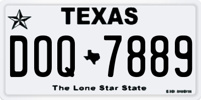TX license plate DOQ7889