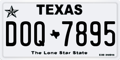 TX license plate DOQ7895