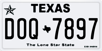 TX license plate DOQ7897