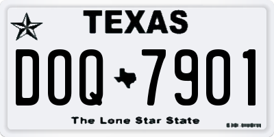 TX license plate DOQ7901