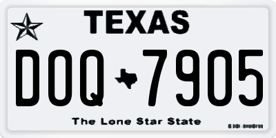 TX license plate DOQ7905