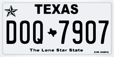 TX license plate DOQ7907