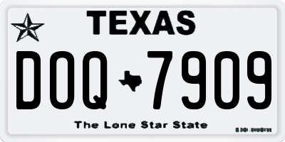 TX license plate DOQ7909