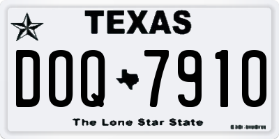 TX license plate DOQ7910