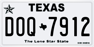 TX license plate DOQ7912