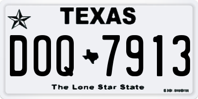 TX license plate DOQ7913