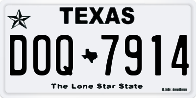 TX license plate DOQ7914